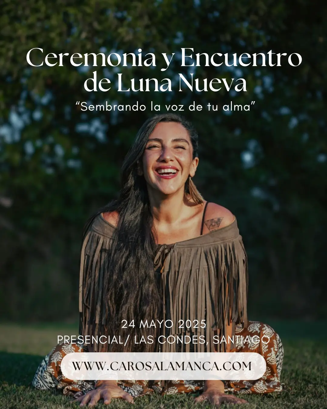 Encuentro presencial y ceremonia de Luna Nueva - Mayo 2025 - Caro Salamanca
